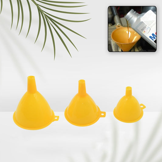 Multipurpose Funnel 3 Size Small , Medium & Big Plastic Funnel For kitchen and laboratory Use (3 Pc Set) - infinityexculsivestore.com