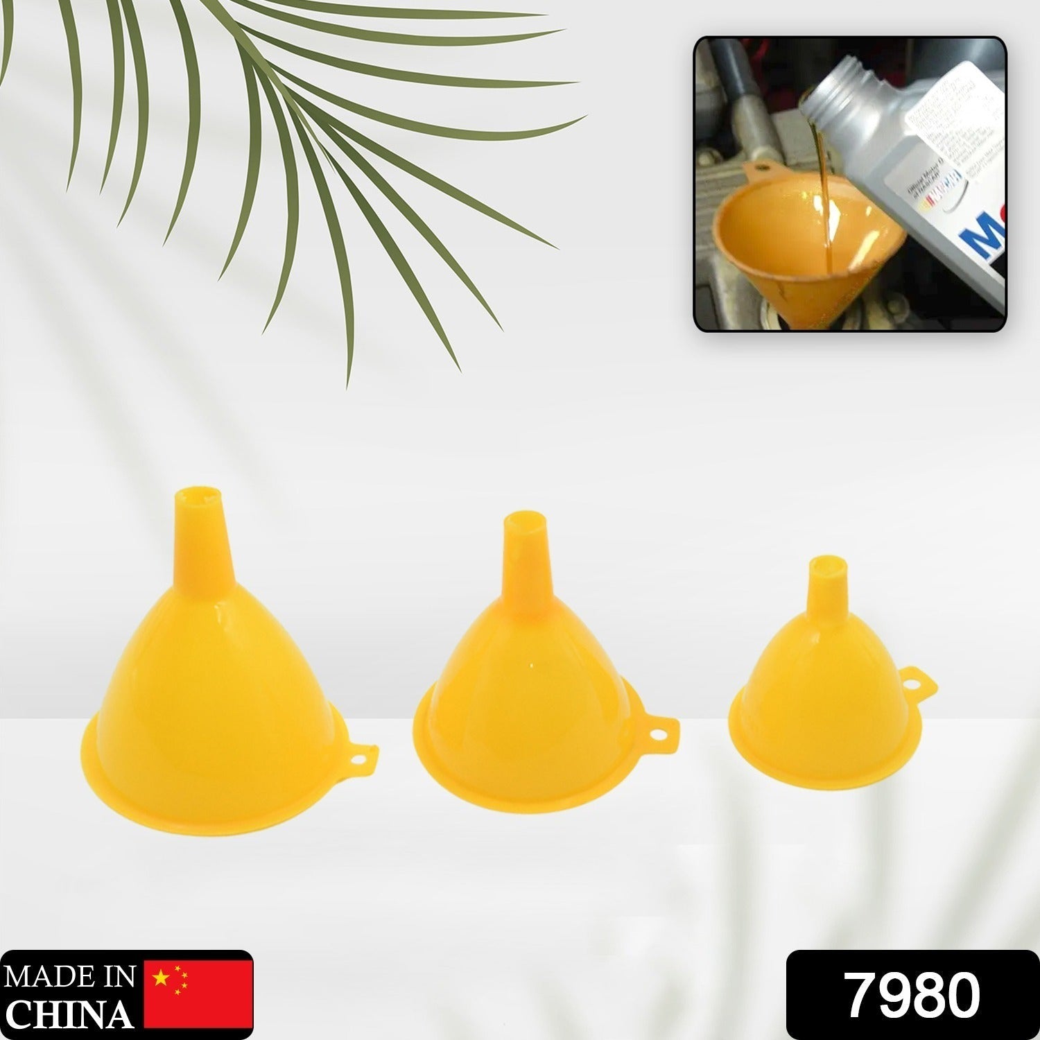 Multipurpose Funnel 3 Size Small , Medium & Big Plastic Funnel For kitchen and laboratory Use (3 Pc Set) - infinityexculsivestore.com