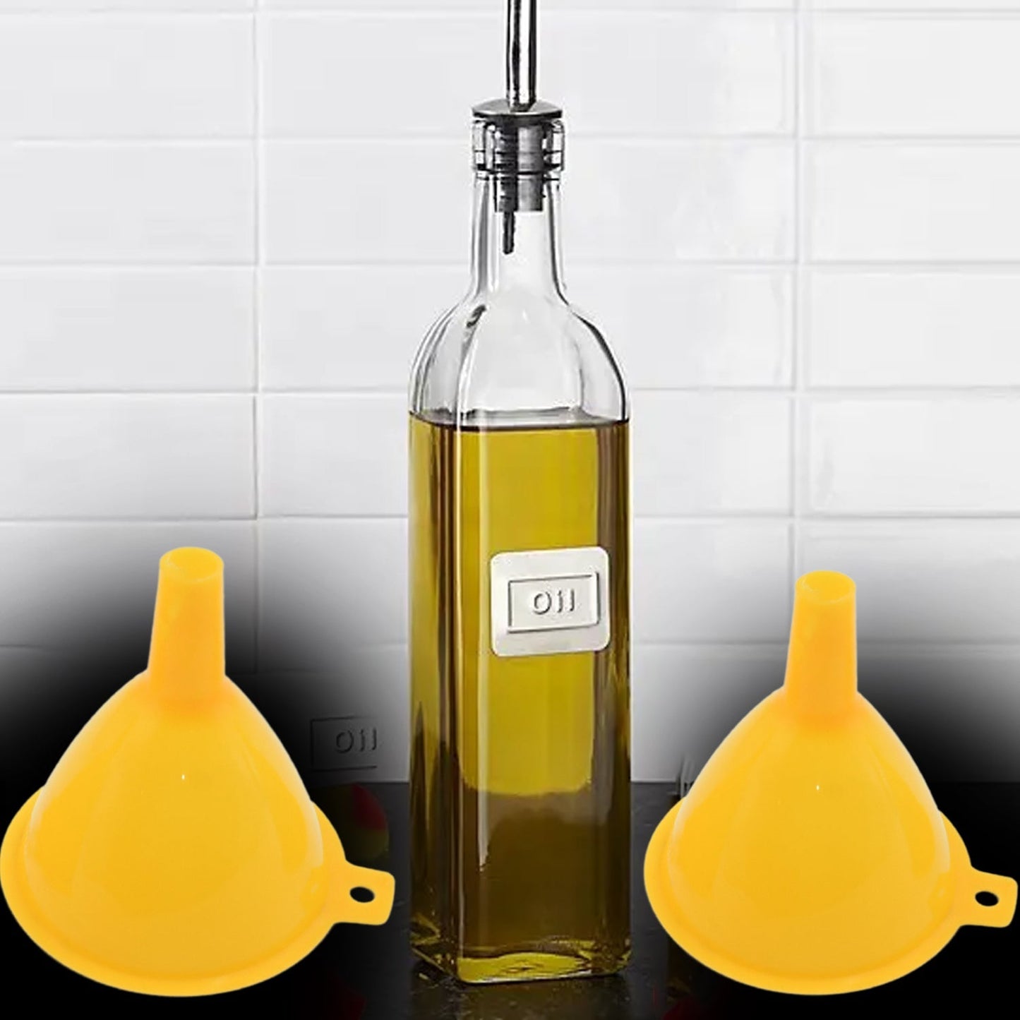 Multipurpose Funnel 3 Size Small , Medium & Big Plastic Funnel For kitchen and laboratory Use (3 Pc Set) - infinityexculsivestore.com