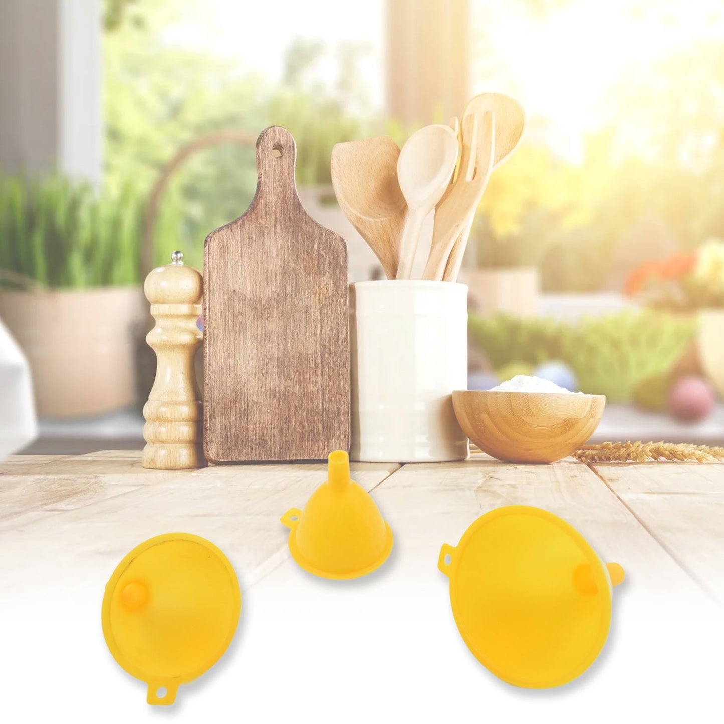 Multipurpose Funnel 3 Size Small , Medium & Big Plastic Funnel For kitchen and laboratory Use (3 Pc Set) - infinityexculsivestore.com