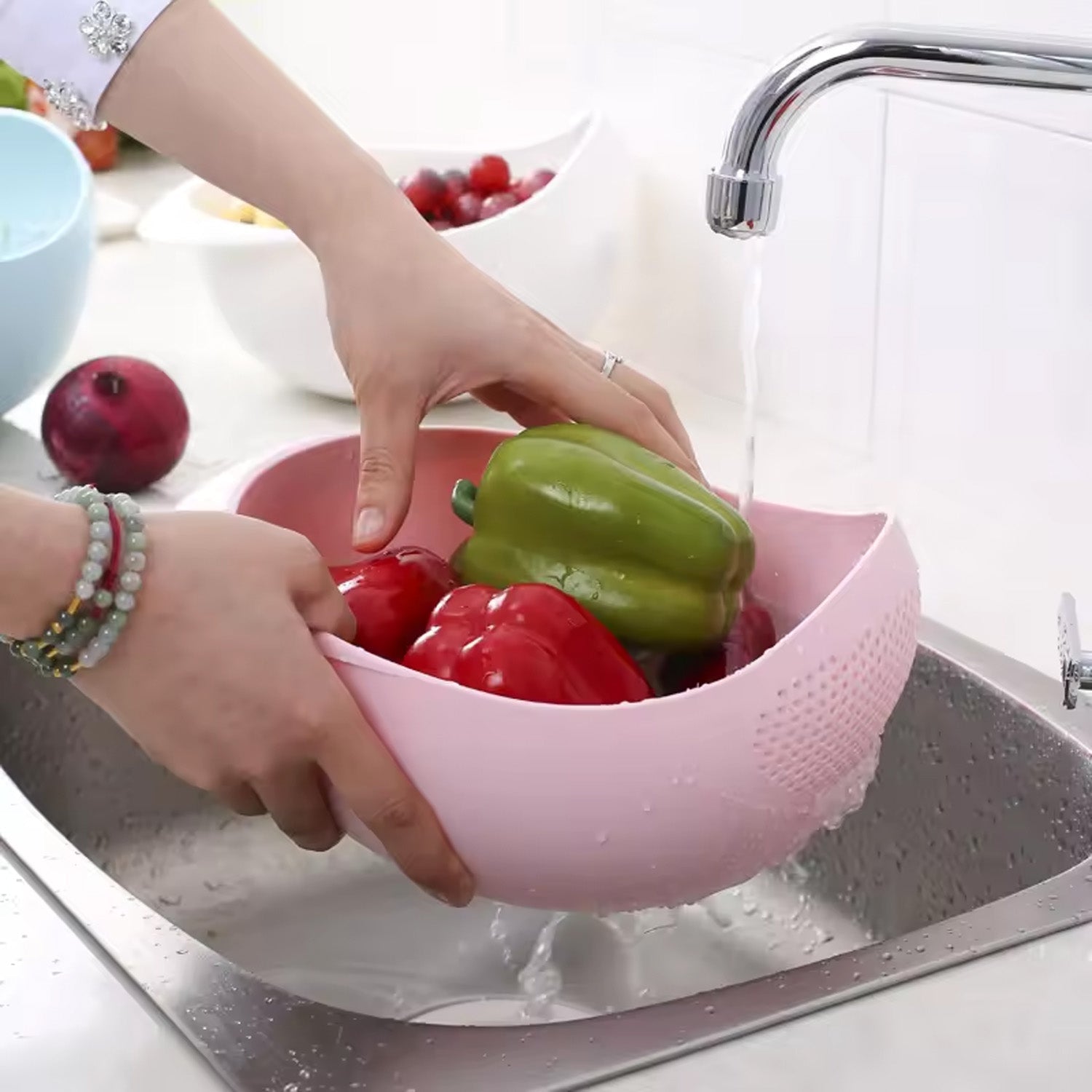 Multipurpose High Quality Washing Bowl for Rice (1 Pc) - infinityexculsivestore.com