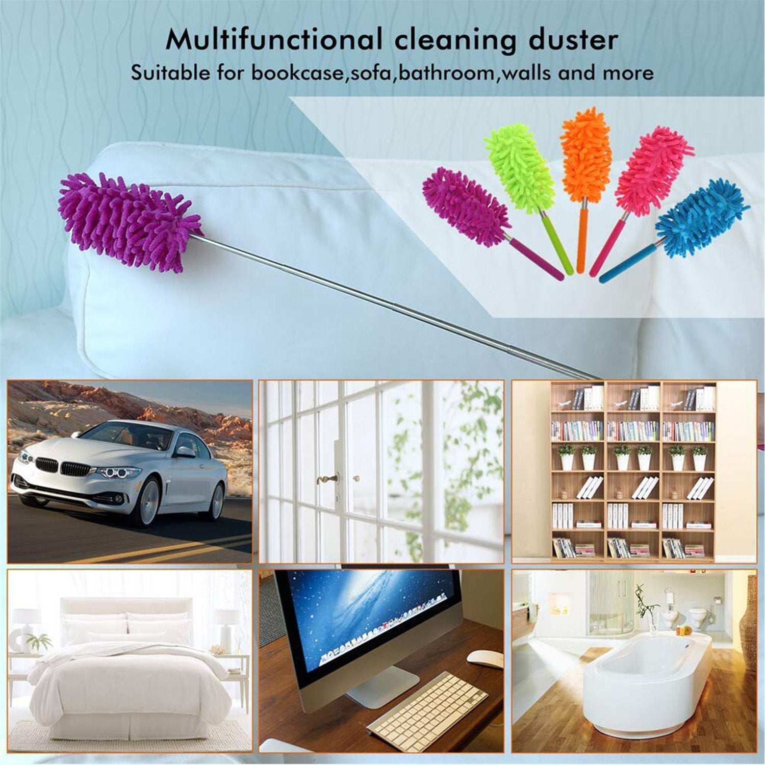 Multipurpose Microfiber Fan Cleaning Duster for Quick and Easy Cleaning - infinityexculsivestore.com
