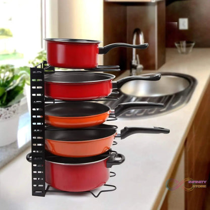 Multipurpose Pan & Pot Organizer Rack (1 Pc) - infinityexculsivestore.com