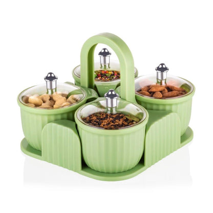 Multipurpose Plastic Storage Container Set: Kitchen Jars, Spices, Cookies - infinityexculsivestore.com