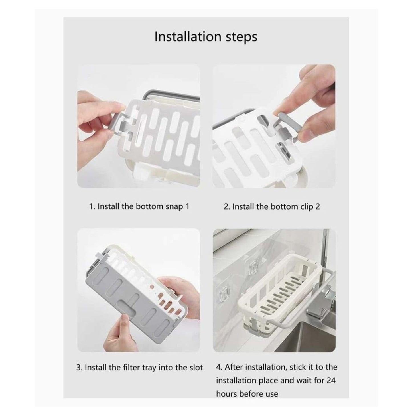 Multipurpose Platic Hanging Drain Rack Retractable Sponge Storage Hanging Rack With Adhesive Hook for Kitchen and Bathroom Dishcloth Holders Basket Drying Tray Organizer - infinityexculsivestore.com