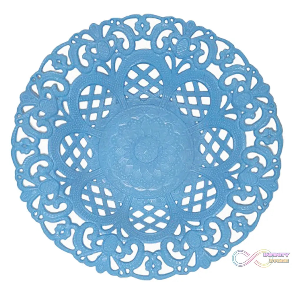 Elegant round storage basket with floral self-design.