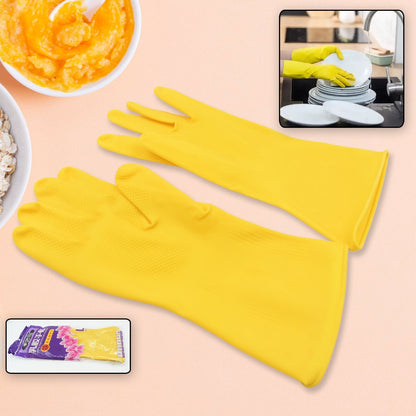 Multipurpose Rubber Cleaning Gloves: Reusable, Wet & Dry Use (1 Pair) - infinityexculsivestore.com
