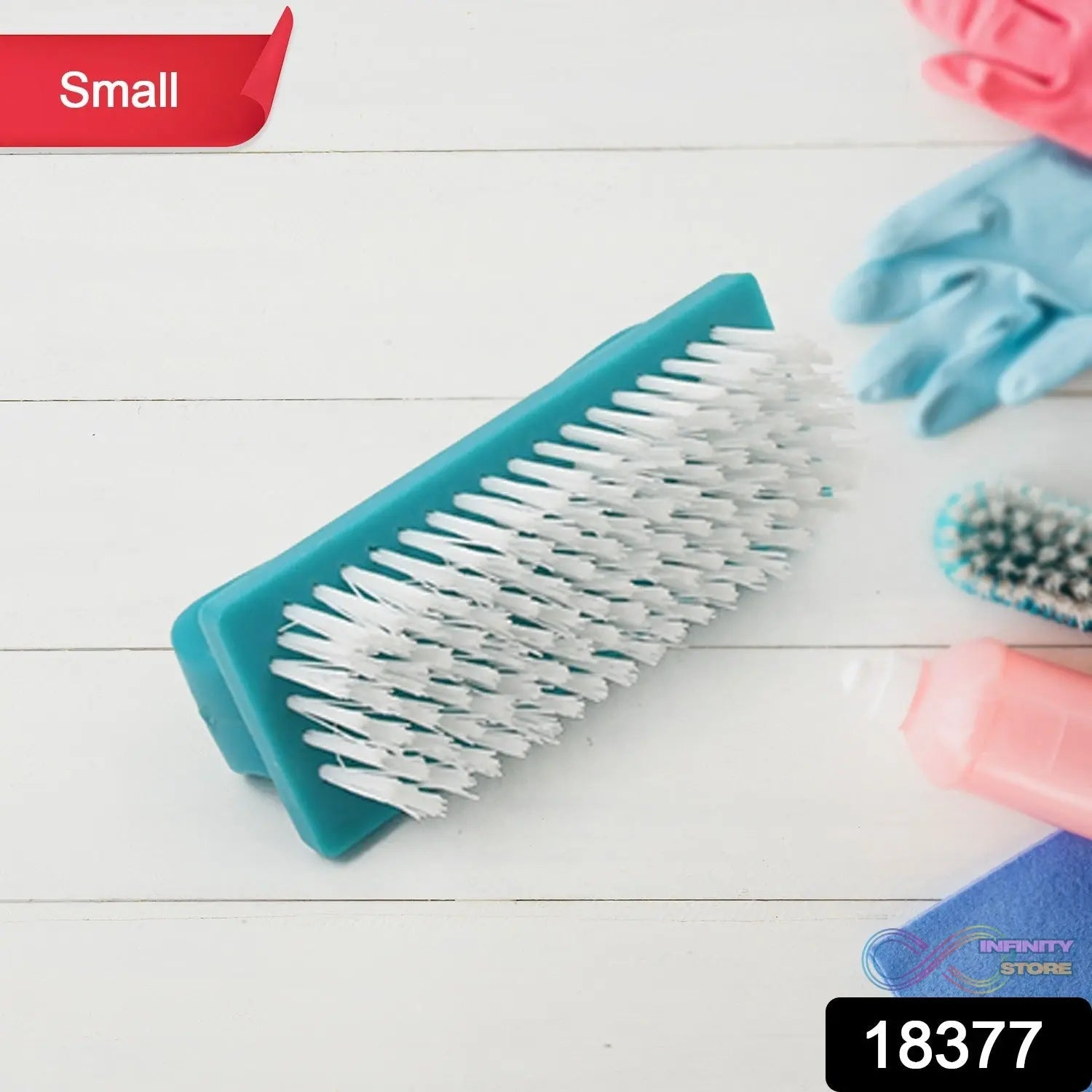 Multipurpose Scrubber Hard Brush with Handle (1 Pc / Small) - infinityexculsivestore.com