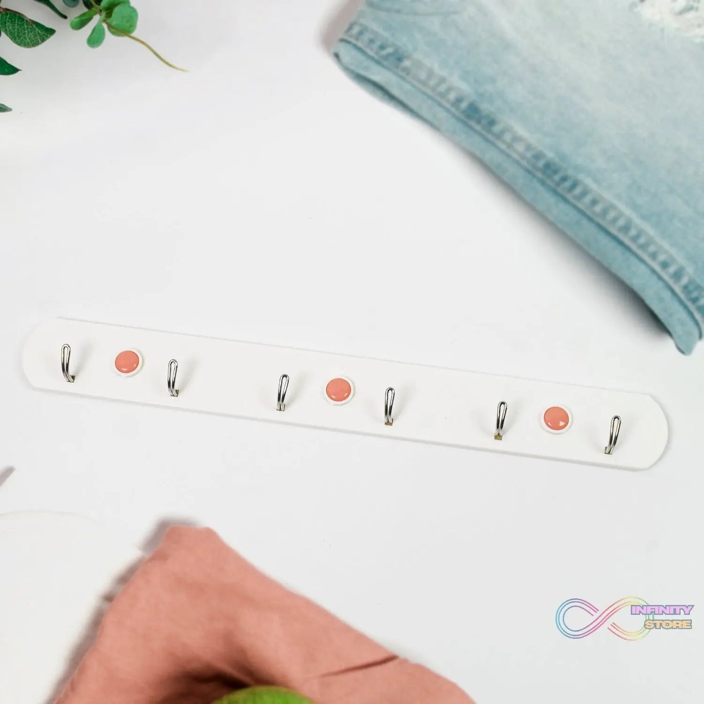 Multipurpose Self - Adhesive 6 hooks for wall Hook (1 Pc) - infinityexculsivestore.com