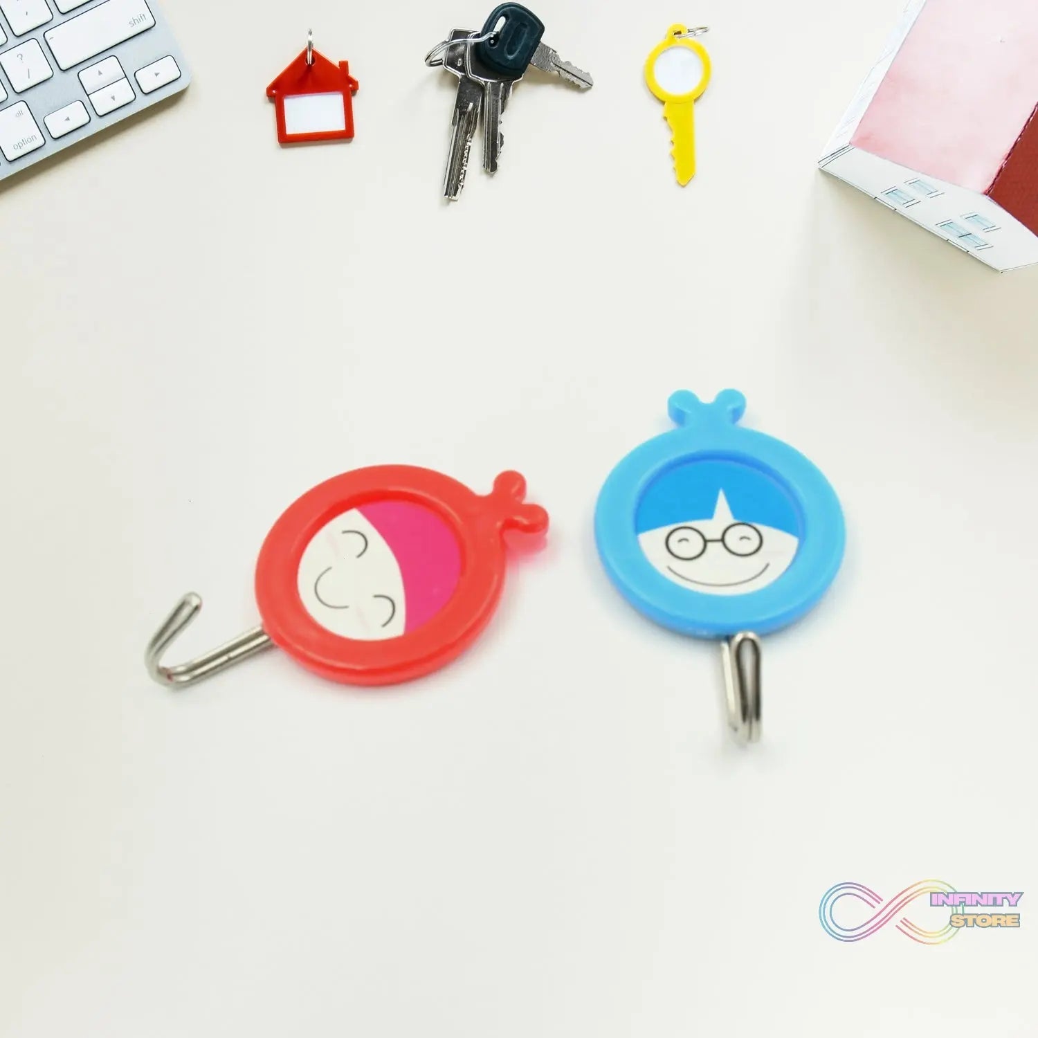 Multipurpose Self - Adhesive Hooks (2 Pc): Heavy Duty, Waterproof, Bathroom, Kitchen - infinityexculsivestore.com