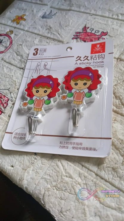 Multipurpose Self - Adhesive Hooks (2 Pc): Heavy Duty, Waterproof, Wall Mount (Bathroom, Kitchen) - infinityexculsivestore.com