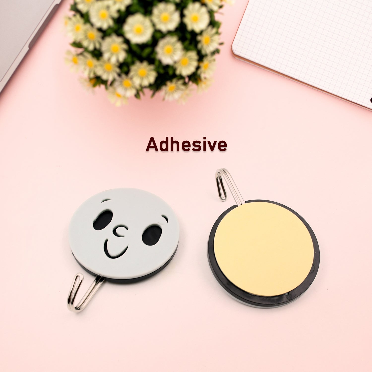 Multipurpose Self - Adhesive Hooks (2 Pc): Heavy Duty, Waterproof, Wall Mount (Bathroom, Kitchen) - infinityexculsivestore.com