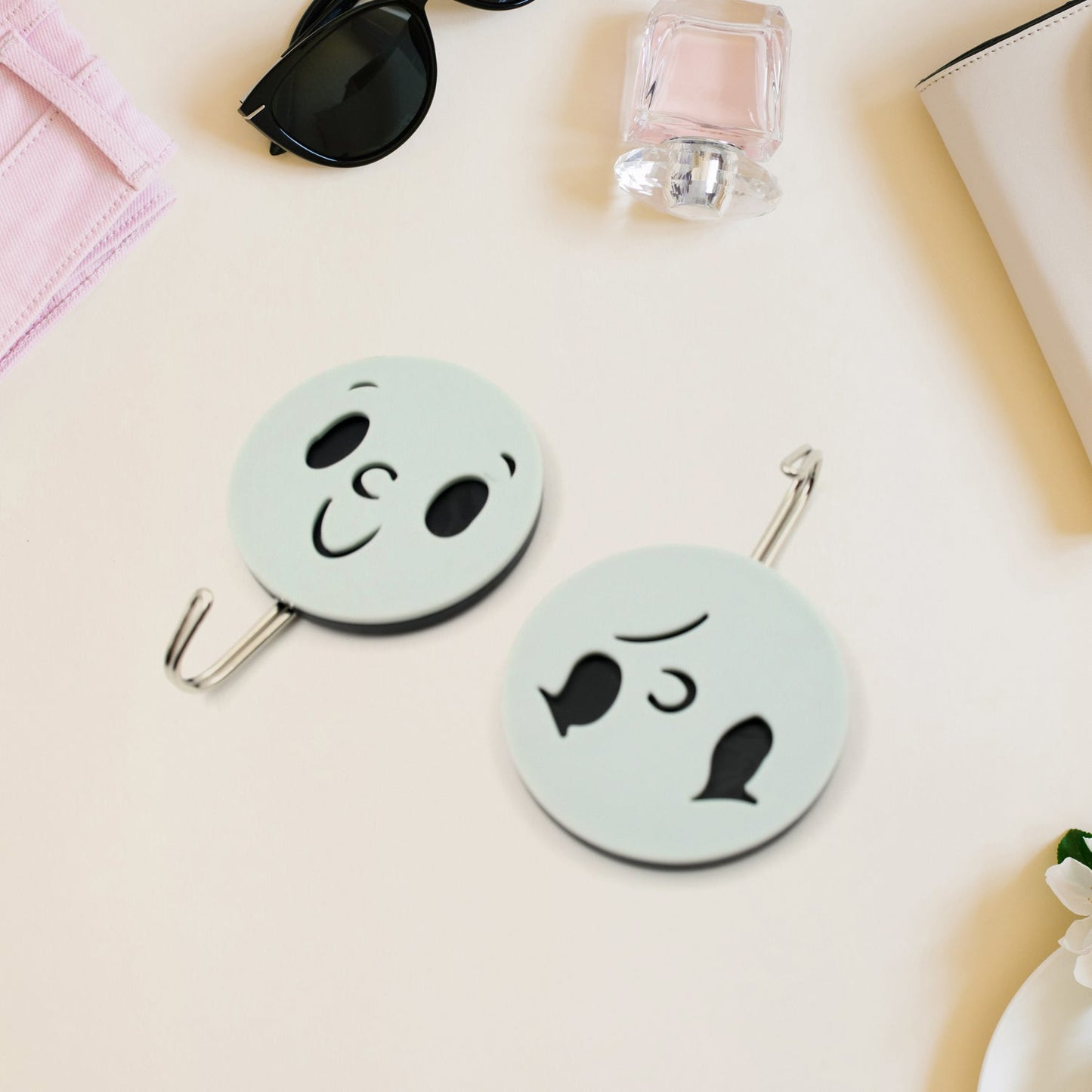 Multipurpose Self - Adhesive Hooks (2 Pc): Heavy Duty, Waterproof, Wall Mount (Bathroom, Kitchen) - infinityexculsivestore.com