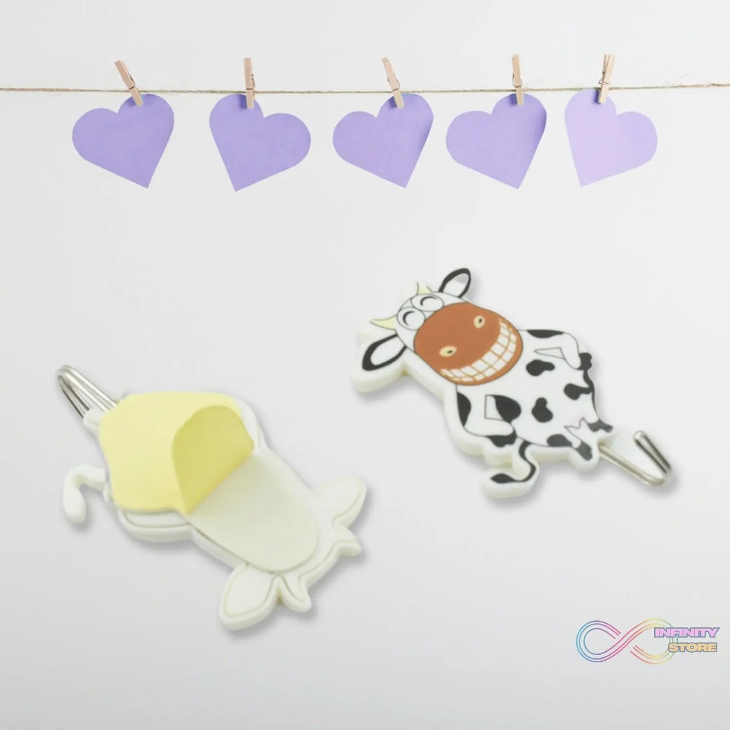 Multipurpose Self - Adhesive Hooks (2 Pc): Heavy Duty, Waterproof, Wall Mount (Bathroom, Kitchen) - infinityexculsivestore.com