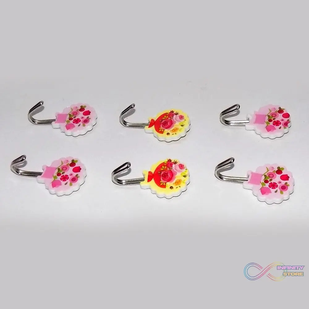 Easy-to-install plastic hooks for hanging, 6 pcs.