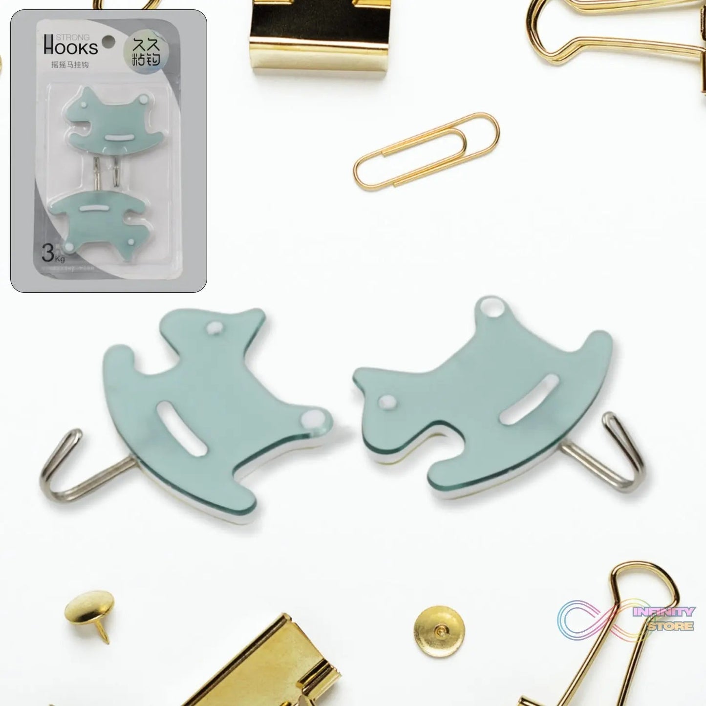 Multipurpose Self - Adhesive hooks (2 Pc Set) - infinityexculsivestore.com