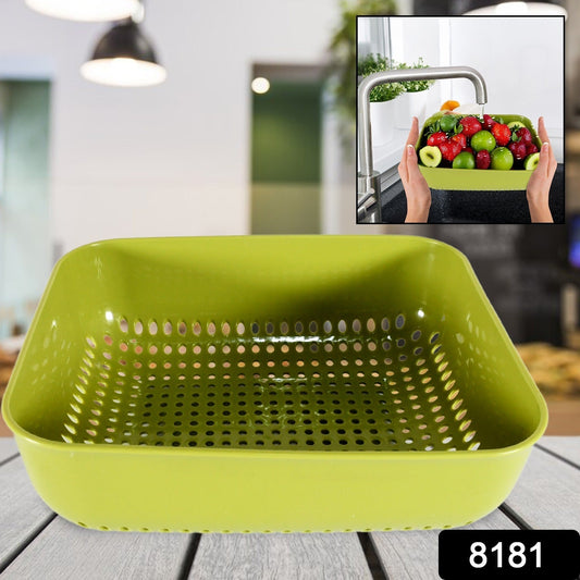 Multipurpose Small Plastic Kitchen Basket, Vegetables and Fruits Washing, Basket (20x17 Cm) - infinityexculsivestore.com