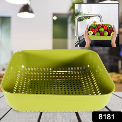 Multipurpose Small Plastic Kitchen Basket, Vegetables and Fruits Washing, Basket (20x17 Cm) - infinityexculsivestore.com
