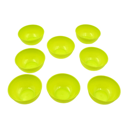Multipurpose Small Round Plastic Bowl / Katori, Microwave Safe Reusable Lightweight Bowl, Dishwasher Safe Chutney Bowl (8 Pcs Set) - infinityexculsivestore.com
