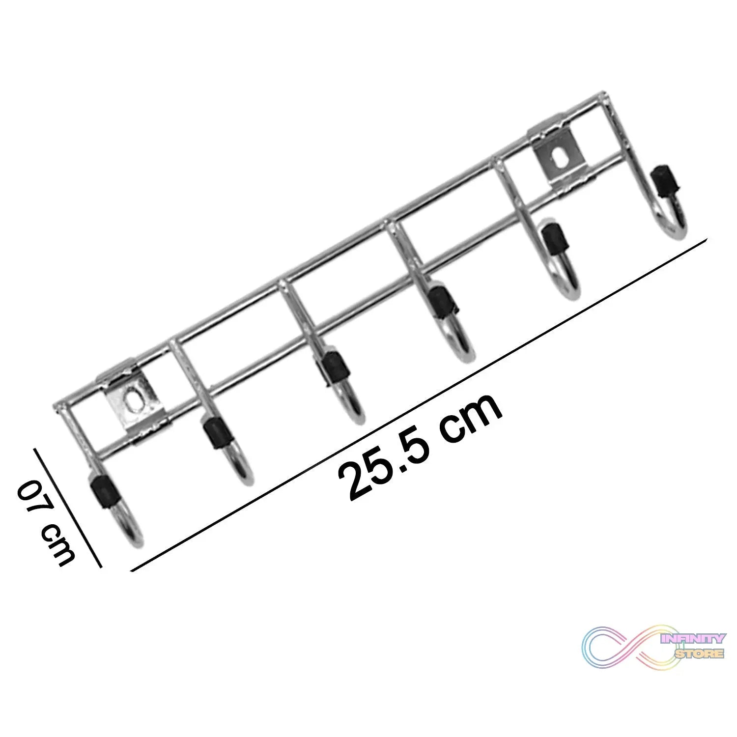 Hanger strip with 6 stainless steel hooks for various applications