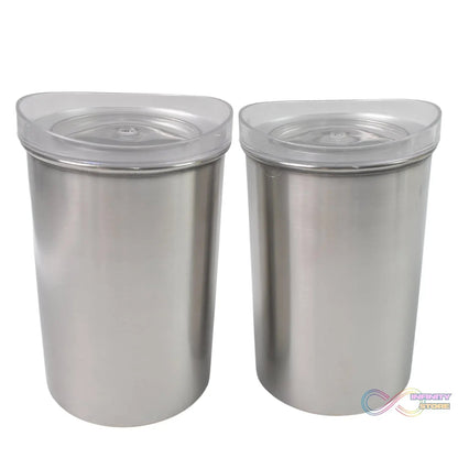 Multipurpose Stainless Steel Airtight Containers with See Through Lid (2 Pc Set / 1000 ML) - infinityexculsivestore.com
