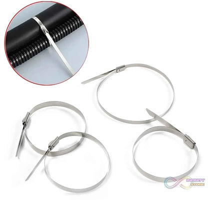 Multipurpose Stainless Steel Cable TIE (10 pcs Set / 4.6x200MM) - infinityexculsivestore.com