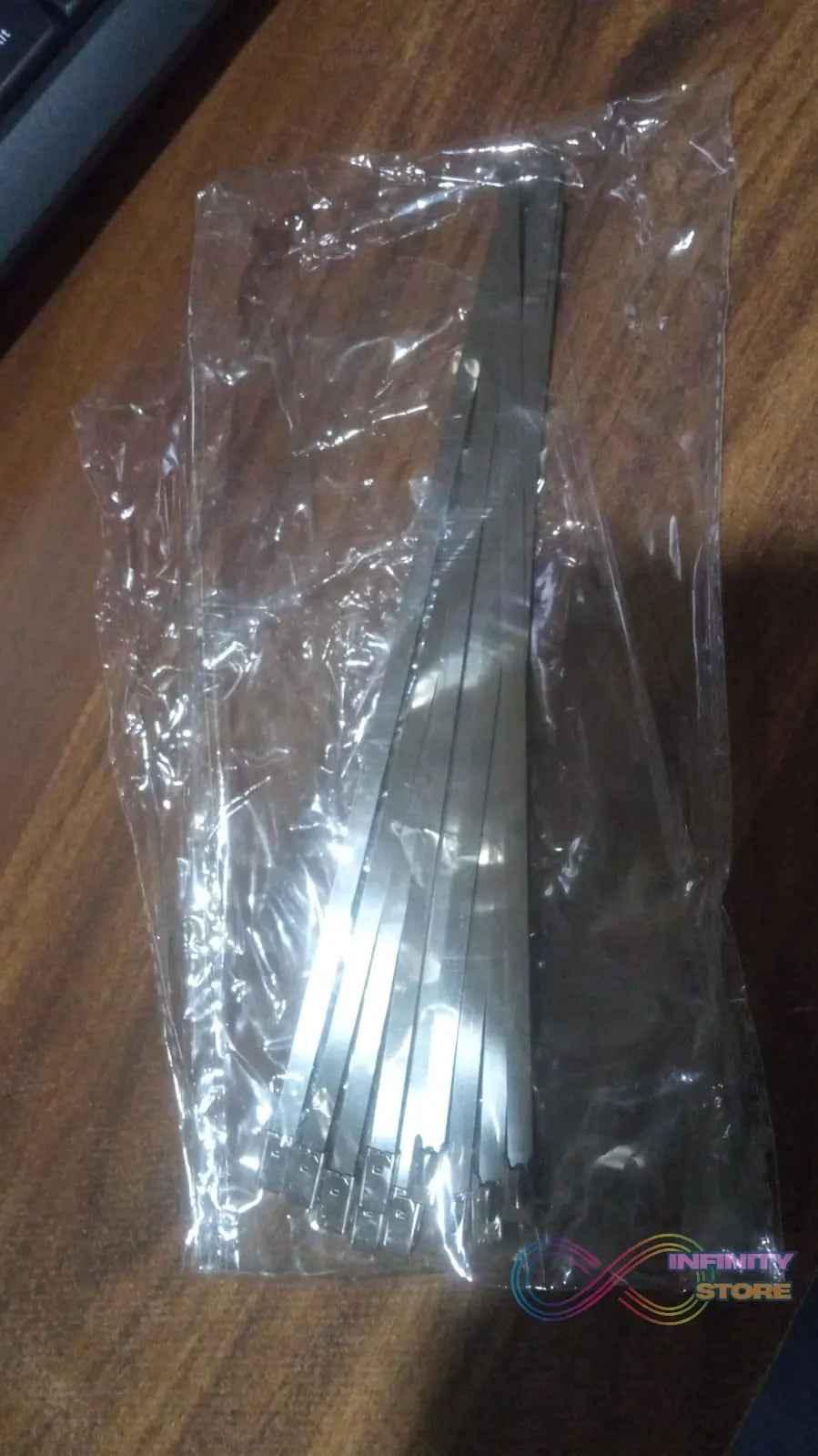 Multipurpose Stainless Steel Cable TIE (10 pcs Set / 4.6x200MM) - infinityexculsivestore.com