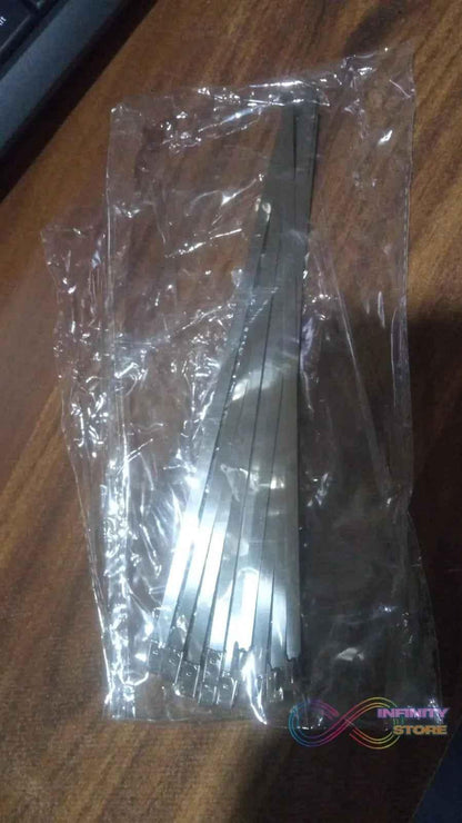 Multipurpose Stainless Steel Cable TIE (10 pcs Set / 4.6x200MM) - infinityexculsivestore.com