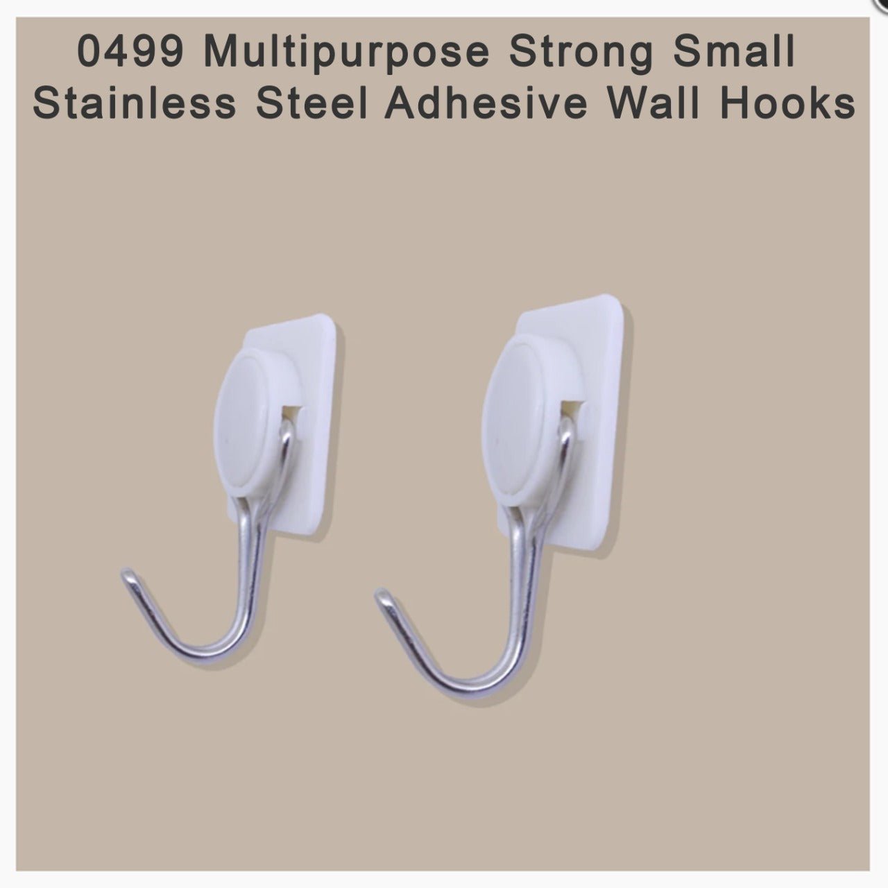 Multipurpose Strong Small Stainless Steel Adhesive Wall Hooks - infinityexculsivestore.com