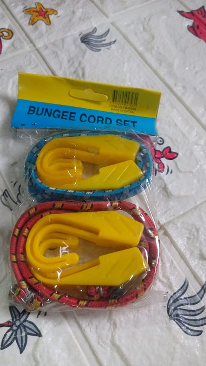 Multipurpose Ultra Flexible Bungee Rope, Luggage Strap, Bungee Cord With And Plastic J Shape Hooks (2 Pc) - infinityexculsivestore.com