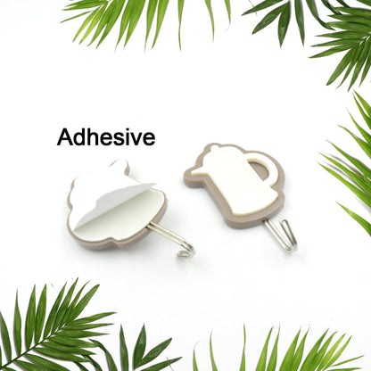 Multipurpose Wall Hooks: Strong & Self - Adhesive for Bathroom, Kitchen, Office ( Mix Design ) - infinityexculsivestore.com