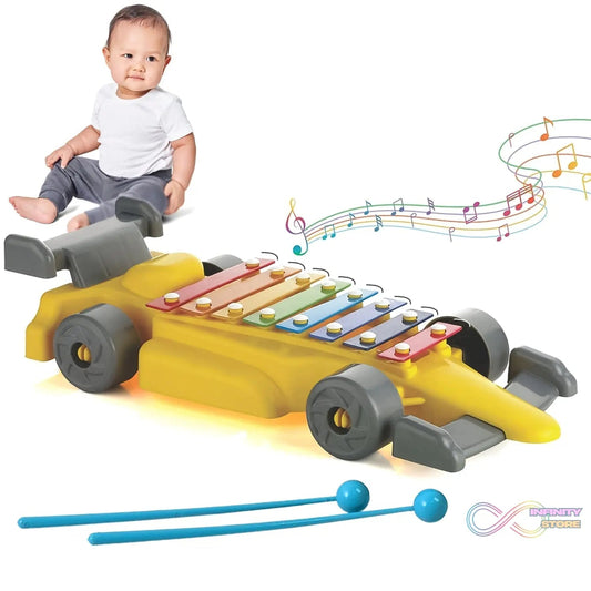 Musical Car Piano Xylophone Toy, Plastic Car Xylophone (1 Set) - infinityexculsivestore.com