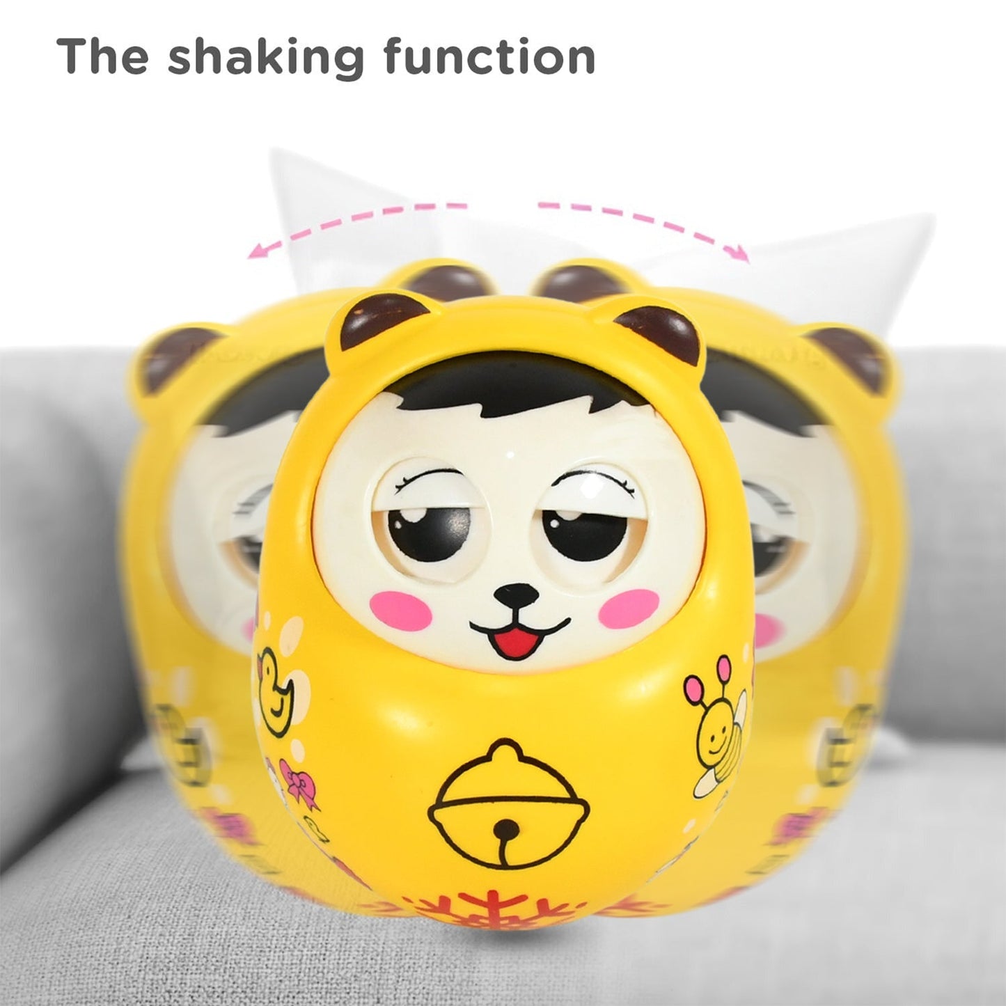 Musical Roly Poly Toys for Baby | Push and Shake Wobbling Toy with Music | Tumbler Doll Toy for Babies | Sound Balancing Doll Toys for Baby Boys, Girls 8+ Months Multicolor (1 Pc) - infinityexculsivestore.com
