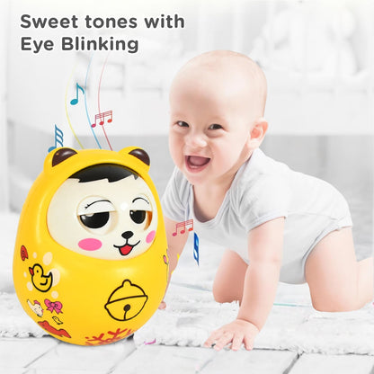 Musical Roly Poly Toys for Baby | Push and Shake Wobbling Toy with Music | Tumbler Doll Toy for Babies | Sound Balancing Doll Toys for Baby Boys, Girls 8+ Months Multicolor (1 Pc) - infinityexculsivestore.com