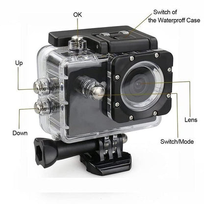 NEW 4K Water Resistant 1080P HD Sports Wi Fi Action Camera (16MP) with Rem Sports and Action Camera (Multicolor, 12 MP) - infinityexculsivestore.com