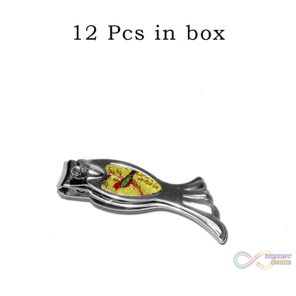 Nail clipper with a focus on the cutting edges and handle