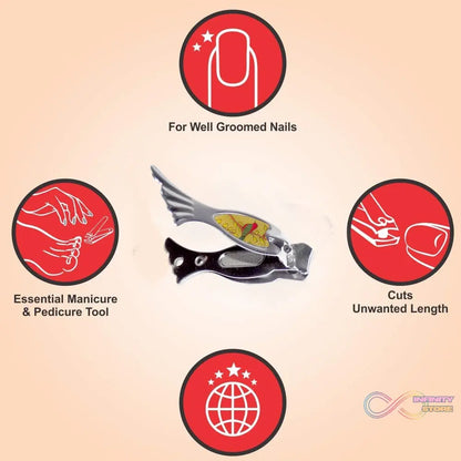 Nail clipper with a focus on the ergonomic handle and cutting mechanism