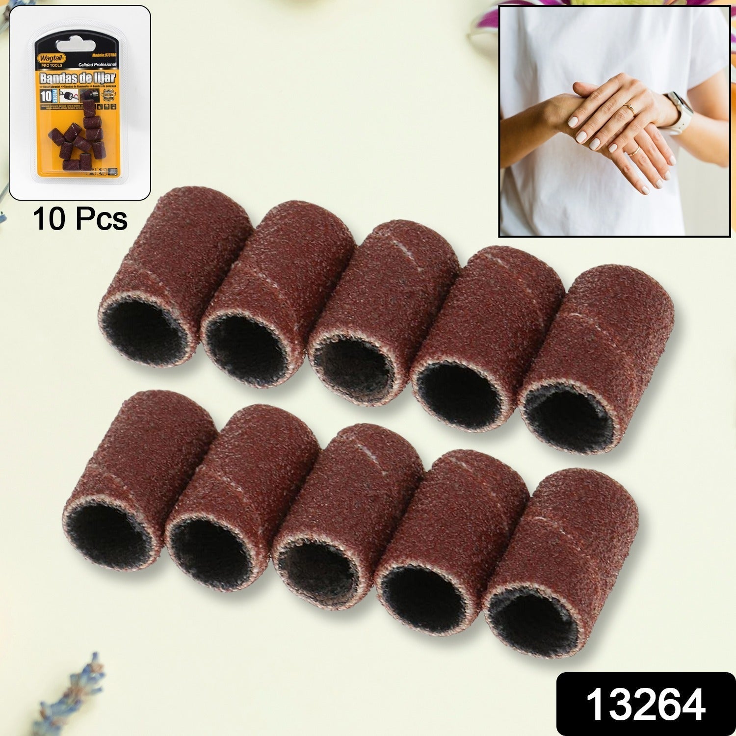 Nail Drill Sanding Band Machine Replacement Bits Pedicure Tool (10 Pcs Set) - infinityexculsivestore.com