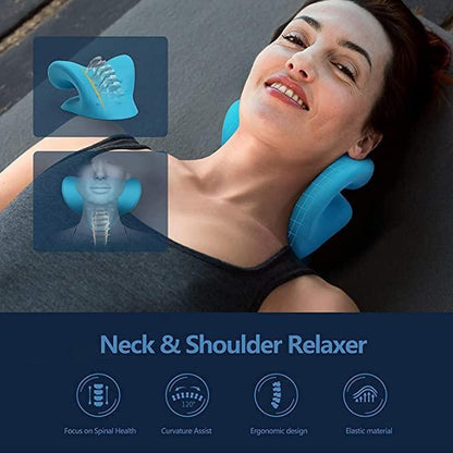 Neck Relaxer | Cervical Pillow for Neck & Shoulder Pain | Chiropractic Acupressure Manual Massage | Medical Grade Material | Recommended by Orthopaedics - infinityexculsivestore.com