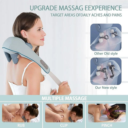 Neck & Shoulder Massagers with Heat, Electric Rechargeable (1 Pc) - infinityexculsivestore.com