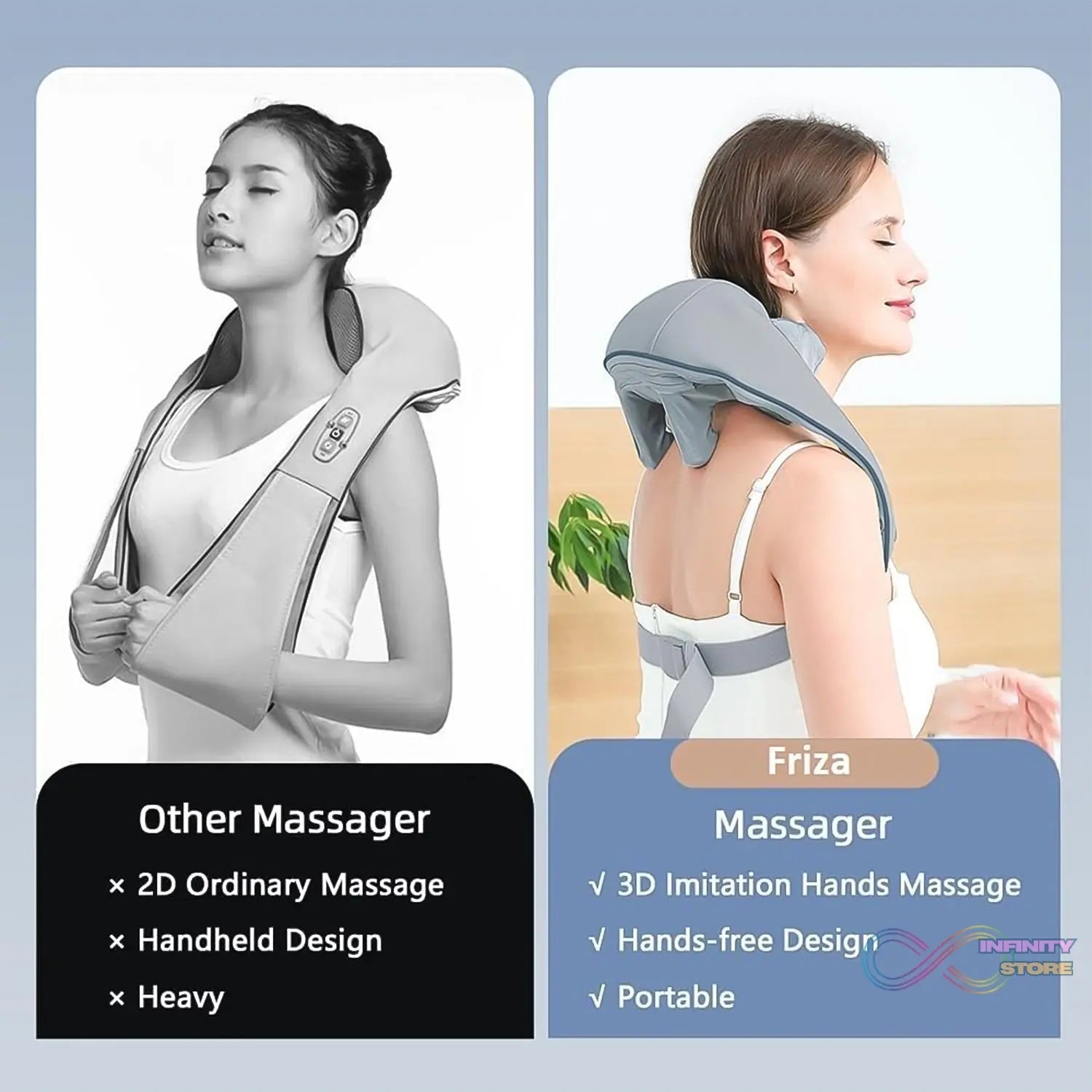 Neck & Shoulder Massagers with Heat, Electric Rechargeable (1 Pc) - infinityexculsivestore.com