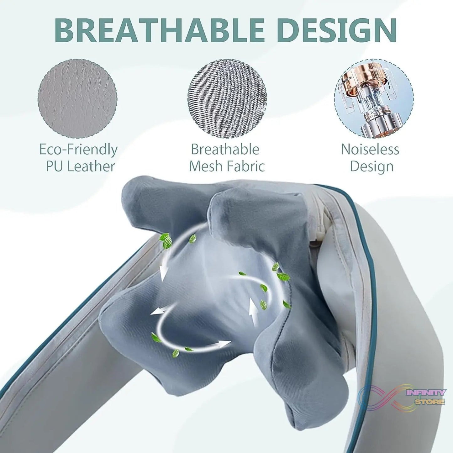 Neck & Shoulder Massagers with Heat, Electric Rechargeable (1 Pc) - infinityexculsivestore.com