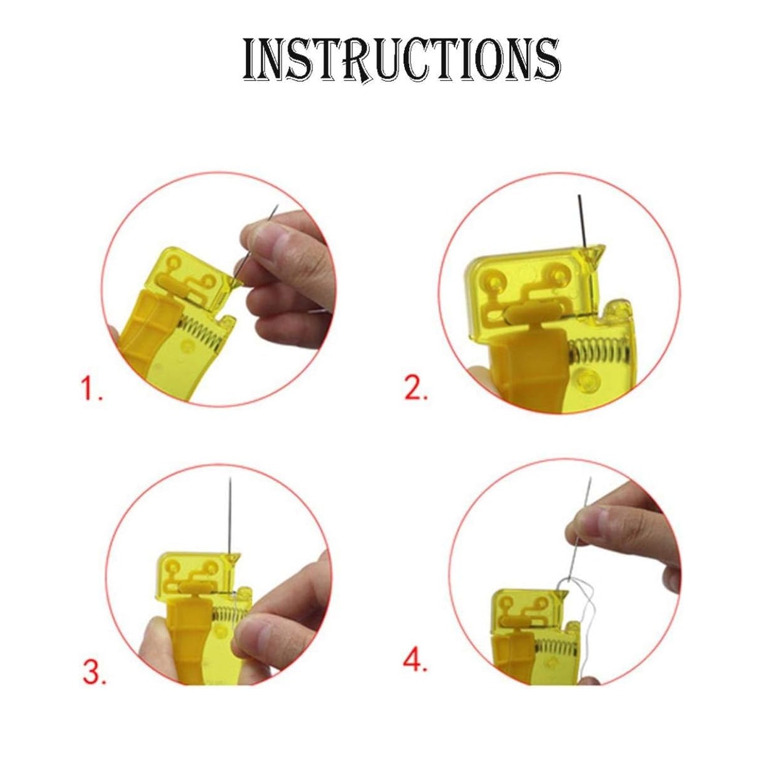 Needle Threader, Stylish Appearance Comfortable Grip Lightweight Portable Automatic Needle Threader for Sewing for Home (1 Pc) - infinityexculsivestore.com