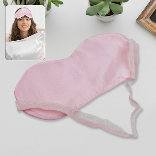 New Men, Women Blindfold Soft Satin Sleep Mask Eye Mask Blind fold Block Out Light for Travel, Shift Work & Meditation (1pc) - infinityexculsivestore.com