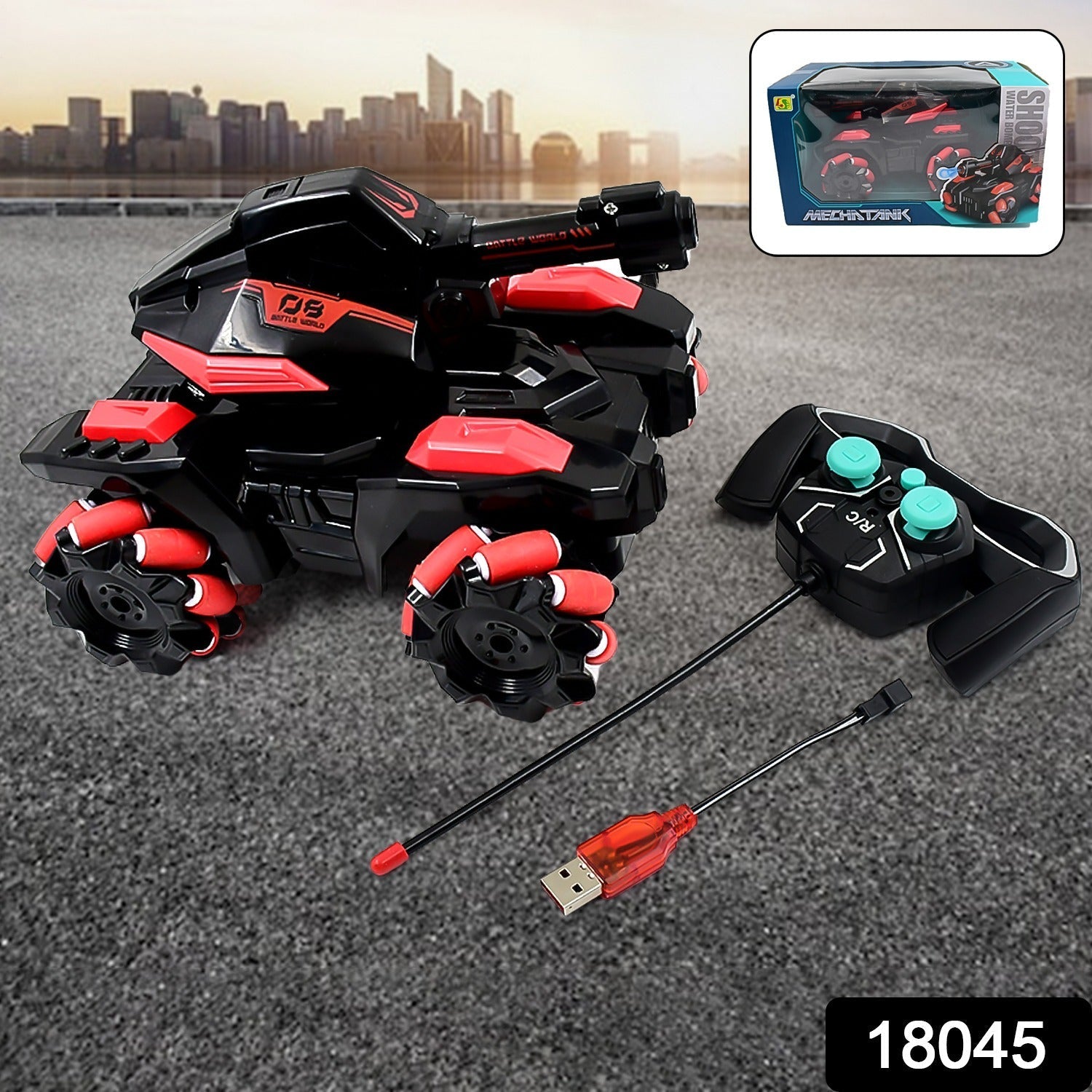 New Remote Control Vehicle 4wd Off Road Climbing Vehicle Water Bomb Armored Tank Battle Launcher Boys' Children's Toy Car (1 pc / With Remote) - infinityexculsivestore.com