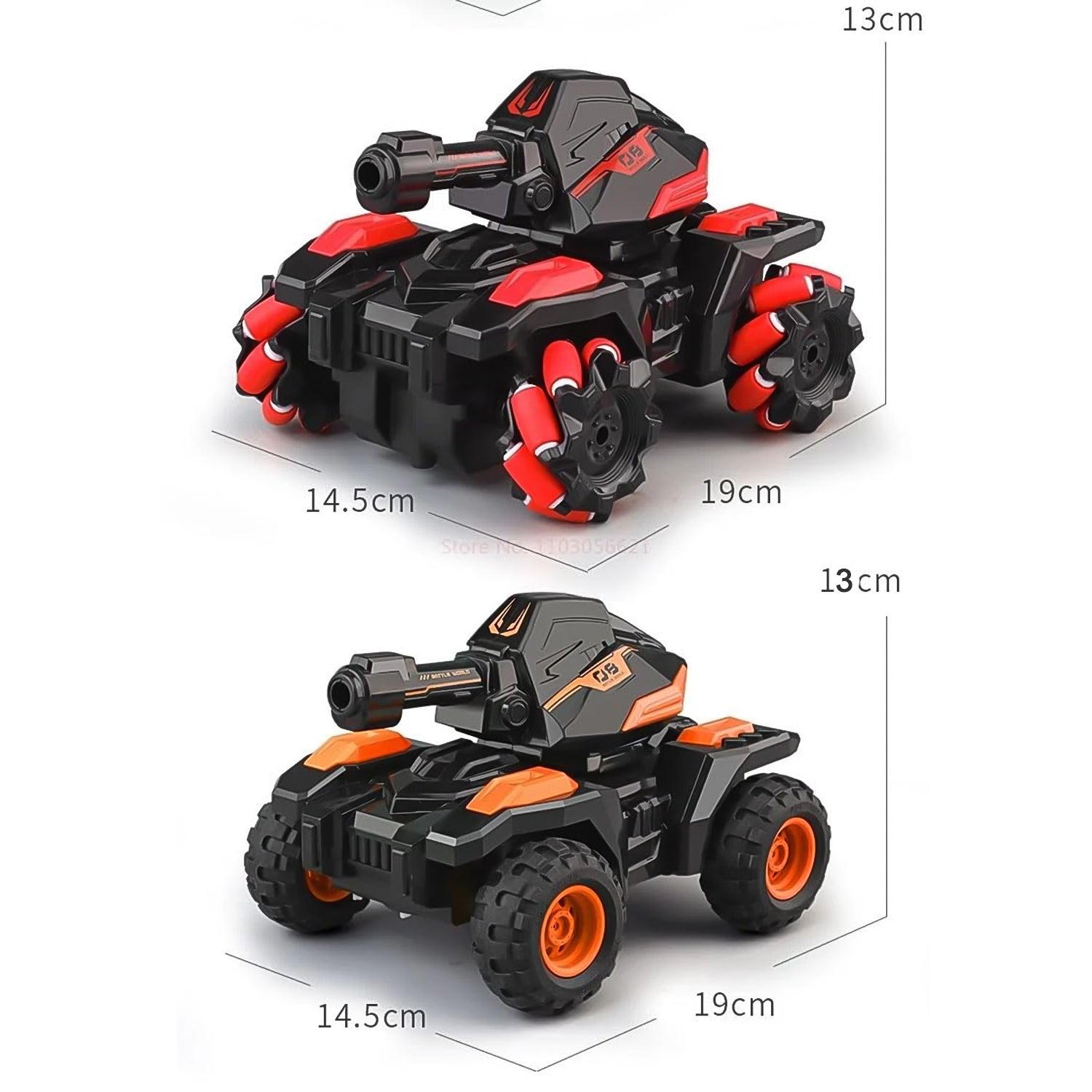 New Remote Control Vehicle 4wd Off Road Climbing Vehicle Water Bomb Armored Tank Battle Launcher Boys' Children's Toy Car (1 pc / With Remote) - infinityexculsivestore.com