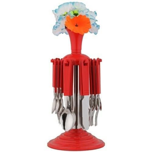 New Stylish 24 Pcs Plastic, Stainless Steel Cutlery Set (Pack of 24) - infinityexculsivestore.com