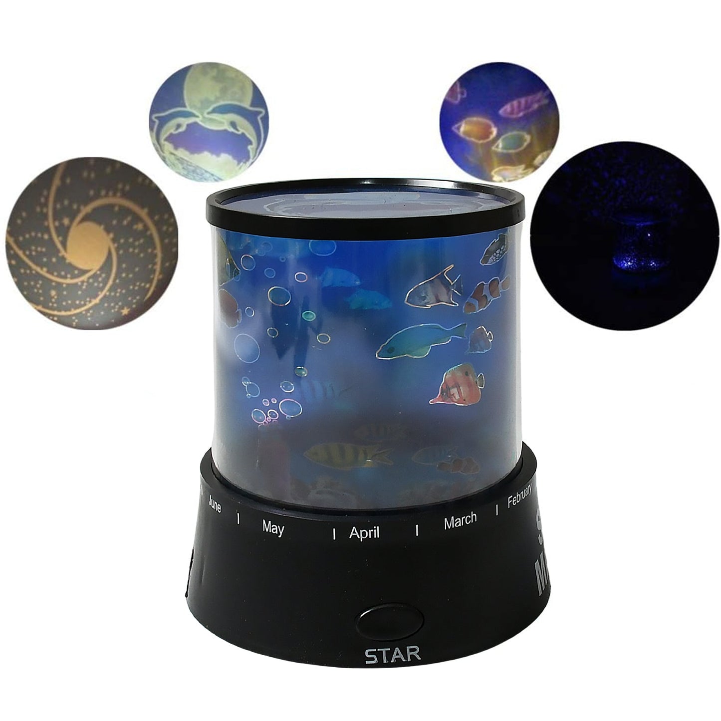 LED Projector Night Light Amazing Lamp, 3 Battery operated lamps, Rotation With the music Function, Master for Kids Bedroom Home Decoration Night Romantic Gift (Battery Not Included / 1 pc) - infinityexculsivestore.com