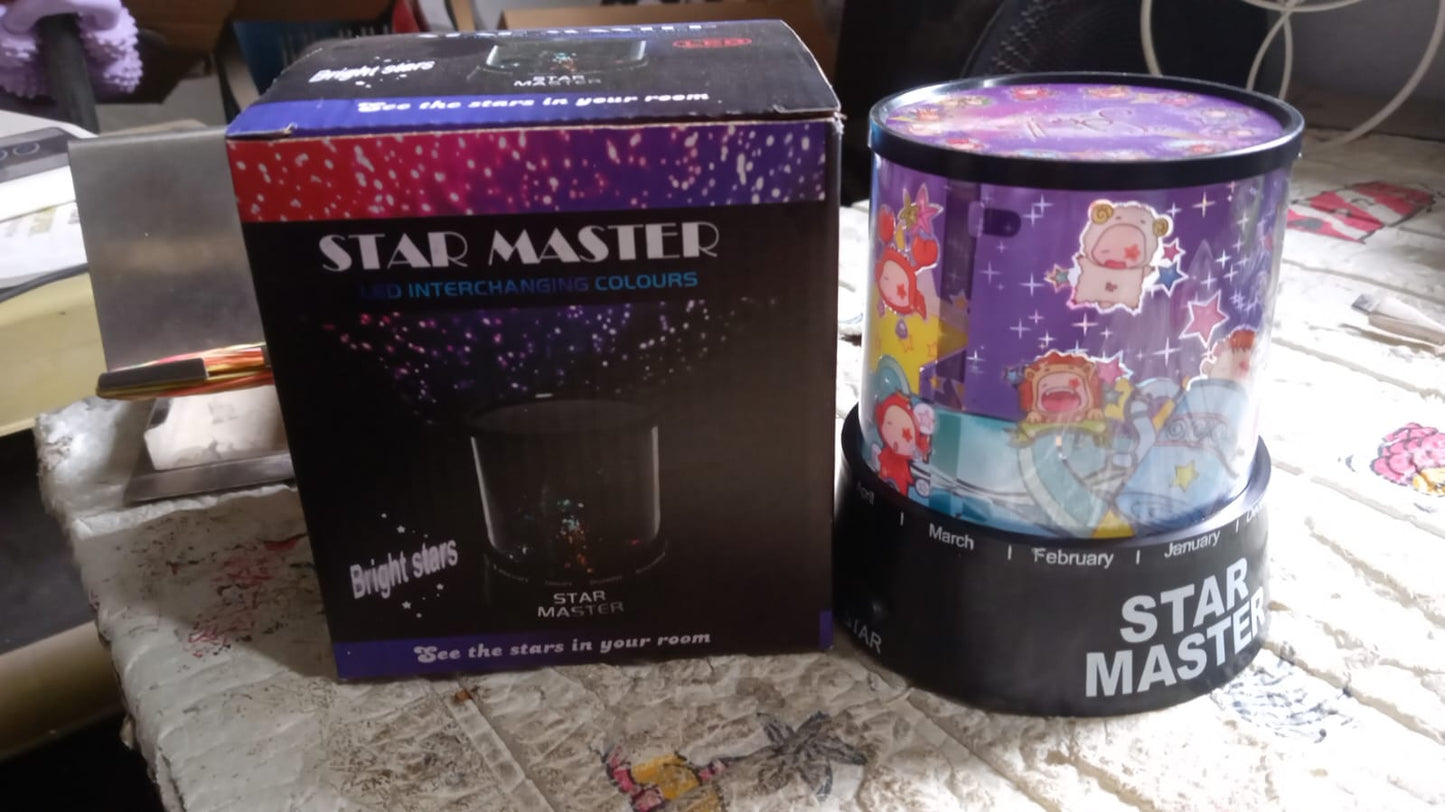 LED Projector Night Light Amazing Lamp, 3 Battery operated lamps, Rotation With the music Function, Master for Kids Bedroom Home Decoration Night Romantic Gift (Battery Not Included / 1 pc) - infinityexculsivestore.com