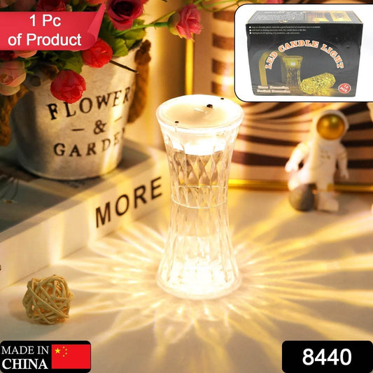 Crystal Lamp, Universal Night Light, Soft Lighting, Eye Protection for Nursery, Study, Bedroom Transparent Crystal Table Soft Lighting Multipurpose for Hotel for Office for Children's Room (12Pc MOQ) - infinityexculsivestore.com